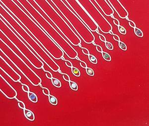 Colgante de Bisel Hecho a Mano con Cabujón Ovalado de Gemas Naturales Variadas, Pulido a Mano, Plata de Ley 925 Sólida, Joyería de Moda - Product Image 4