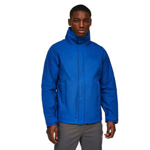 Chaqueta cortavientos ligera Lisa azul marino para hombre hecha en fábrica al por mayor con capucha y bolsillos adjuntos - Product Image 1