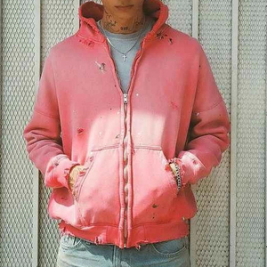 Sweat à capuche tie-dye délavé à l'acide 2026 |   Pull vintage délavé au soleil |   Sur mesure et de grande taille |   Mode en gros - Product Image 5