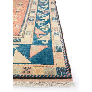 Alfombra de Lana Geométrica Abstracta Nuray, Tejida a Mano, Roja y Naranja, para Sala de Estar, Entrada, Pasillo, Rectangular de 9x12, Modelo Pae-904 - Product Image 4