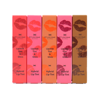 RIVECOWE Teinte à lèvres mate hybride 5g, imperméable, brillante, lissante, nourrissante, protectrice, rouge à lèvres + teinte + brillant, multicolores