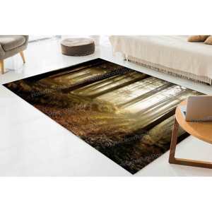 Tapis Misty Rugs Sunset, cadeau pour lui, tapis Forest Path At Sunset, tapis gobelin - Product Image 5