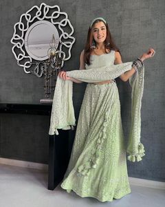 शीर्ष बेच उत्पाद के 2022 से भारी कढ़ाई काम के साथ प्रीमियम गुणवत्ता Georgette lehenga चोली भारतीय निर्माता - Product Image 4