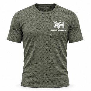 T-shirt de chasse à manches courtes perforé pour temps chaud 110 GSM Personnalisé OEM Vente en gros - Product Image 1