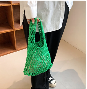 Hippie Boho Summer Straw Bag Crochet Macrame Beach Bags Directo del proveedor indio - Product Image 2