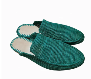 Chaussures d'été pour femmes, sandales en raphia, chaussures en raphia, sandales plates marocaines, sandales en paille, chaussures de plage Boho Chic - Product Image 3