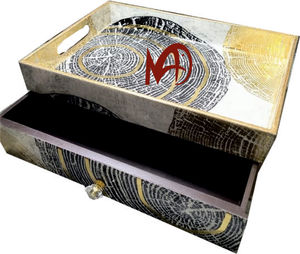 Cajón y bandeja de madera> Impresión digital> con revestimiento esmaltado> Acabado brillante> - Product Image 1