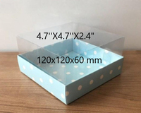 Lebensmittelechte Transparente PET-Deckel Quadratische Pappschachtel mit Individuellem Logo-Aufdruck für Desserts, Hochzeiten, Partys und Backwaren-Verpackungen
