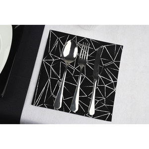 Servilletas con Estampado Moderno, Negras, 48x48cm, 100gsm, 240 Piezas, B2B - Product Image 1