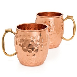 Set of 2 Pcs Black Hammered Finished Cocktail Moscow <b>Copper</b> Mule Mug With <b>Copper</b> Straws for Hotel Bar <b>Kitchen</b> Use - Product Image 5