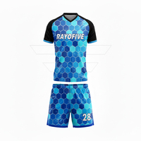 Seragam Jersey Olahraga Tim Sepak Bola Pria Tanpa Lengan V-neck Berkualitas Tinggi dengan Logo Cetak Kustom Set Kaos Kaki 100% Poliester