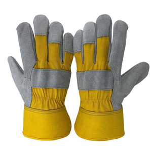 Gants de travail les plus récents, légers, écologiques, en cuir de vache, protection des paumes, prix de gros - Product Image 4