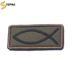 Christian Fish Symbol Tactical Emblem Insignias Apliques Parches bordados para ropa DE TEPRA SPORTS - Product Image 5