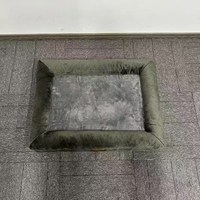 Lits pour chiens orthopédiques écologiques en mousse à mémoire de forme, avec housse amovible, imperméable et lavable, design classique rectangulaire de luxe