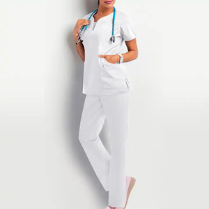 L'hôpital médical de textile tissé adapté aux besoins du client frottent les uniformes pour les femmes - Product Image 1