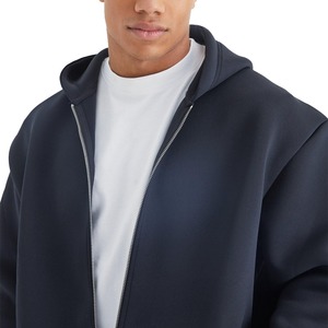 Sweat à capuche pull noir en molleton lourd de style chaud avec poche imprimée camouflage sur la poitrine avant sweats à capuche chauds surdimensionnés pour hommes - Product Image 6