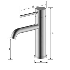Grifo Monomando de Acero Inoxidable 304 Watermark para Lavabo de Baño, Grifo Mezclador PVD Dorado Cepillado para Lavabo, Mezclador de Agua Fría y Caliente - Product Image 4