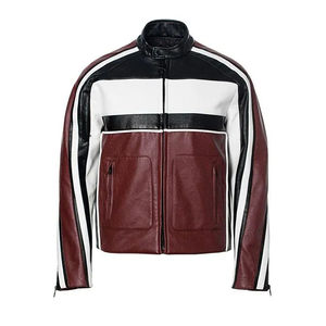 Veste Streetwear en cuir PU de qualité supérieure pour hommes 2025 personnalisable avec votre propre marque Design ODM Supply - Product Image 1