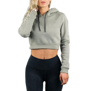 Sweat-shirts à capuche en molleton personnalisés avec logo imprimé, vente en gros, pour femmes, coupe courte, zippés, grandes tailles, respirants, toutes tailles - Product Image 1