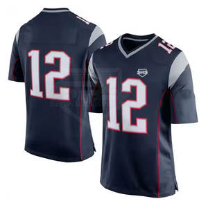 Nouvelle arrivée de vêtements de sport nom personnalisé imprimé 100% polyester tissu meilleur prix maillot de football américain - Product Image 1