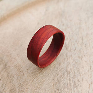 Anillos de dedo de moda de compromiso y aniversario de boda de madera redonda de madera Natural para mujer - Product Image 3