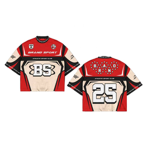 Camiseta de fútbol personalizada con estampado de sublimación de malla, ropa de calle, camiseta de fútbol personalizada, camiseta de fútbol OEM para hombre, camiseta cuadrada de fútbol - Product Image 2