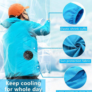 Sudaderas con capucha de enfriamiento de malla transpirable Tela mezclada de algodón Perfecta para actividades al aire libre Sudaderas con capucha de enfriamiento - Product Image 4
