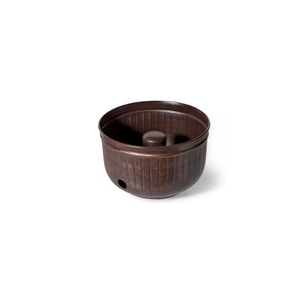 Bol de tuyau en cuivre fini lisse avec couvercle et poignée pour la maison jardin arrosage plantes utilisation bol de tuyau de jardin en cuivre décoratif - Product Image 6