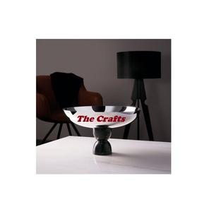 Bol à chocolat en acier inoxydable avec support en résine Bol de service de vaisselle de couleur argent et noir de la meilleure qualité - Product Image 1