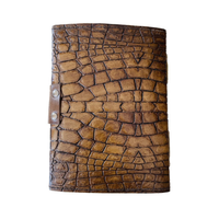 Carnet de voyage vintage en cuir gaufré crocodile A5, 200 pages vierges non lignées, fait main en cuir véritable, cadeau pour la fête des pères