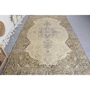 พรมเย็บปะติดปะต่อกันทำจากโพลีเอสเตอร์ขนแกะสีเบจคลาสสิกขนาด5.5x9.2ฟุตทรงสี่เหลี่ยมโถงทางเดินสำหรับห้องนั่งเล่นห้องนอนน้ำยาง - Product Image 4