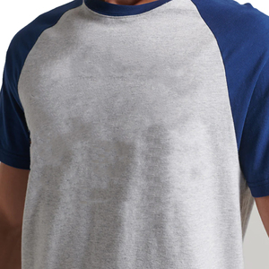 Camisetas Raglán Personalizables para Hombre, de Algodón 100%, Estilo Hip Hop, Manga Corta, Jersey a Rayas, Talla Grande - Product Image 3