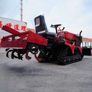 Tracteur à chenilles rouge 4x4 21HP à transmission par engrenages, multifonctionnel pour la ferme et le jardin - Product Image 6