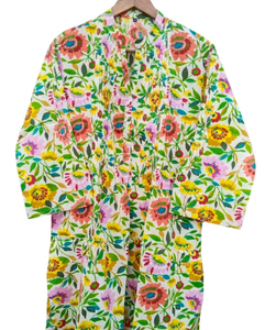 Kurtis de Algodón con Estampado Floral para Mujer, Estilo Casual de Alta Calidad para Eventos Casuales y de Graduación - Product Image 1