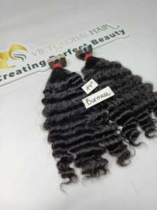 VIETGLOBAL CHEVEUX BIRMAIS BOUCLES BANDE DANS LES CHEVEUX 100 EXTENSIONS NATURELLES DE CHEVEUX CRUS - Product Image 2