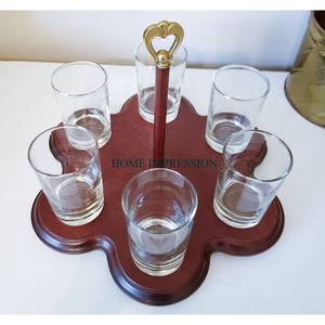 Wood <b>Glass</b> Rack Factory Direct Holiday Slotted Wooden <b>Shot</b> <b>Glasses</b> Storage Rack Best Quality Wood <b>Glass</b> Holder Black Color - Product Image 4