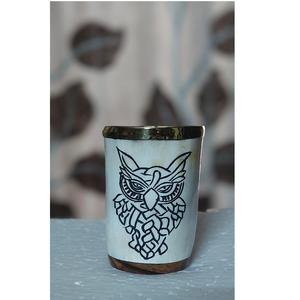 Cuerno Beber Vaso corto Ocasión navideña Fabricante ideal Exportador Oferta al por mayor Búfalo/Vidrio de cuerno de buey - Product Image 1