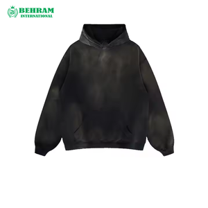 Sweat-shirts à capuche unisexes surdimensionnés en molleton/éponge française 100% coton de qualité supérieure, broderie 3D du logo sur le devant, hiver - Product Image 4