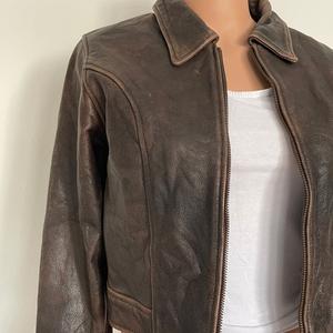 Veste en cuir personnalisée lavée à l'acide pour femmes en cuir véritable 100% veste de qualité supérieure pour le bureau ou les vêtements décontractés veste de vélo - Product Image 5