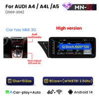 MEKEDE MNX Layar Radio Mobil Android Pemutar DVD Mendukung Dvr Dsp Wifi 4g DAB OBD untuk Audi A4 2009-2016 Resolusi 1920*720P