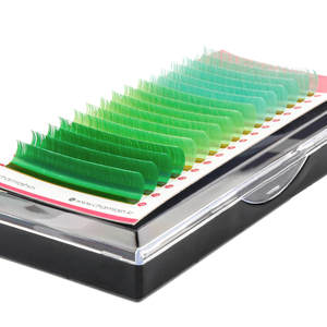 Extensiones de pestañas de visón de colores, suministros de extensión de pestañas de visón colorido, PBT, Vegano, coreano, venta al por mayor - Product Image 1
