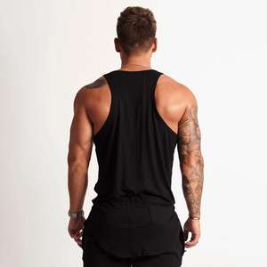 Camiseta sin mangas de gimnasio para hombre de alta calidad, ropa deportiva de secado rápido hecha en Pakistán, estilo de Camiseta deportiva de Color sólido - Product Image 4
