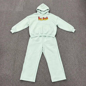 Survêtements décontractés à capuche unisexe pour adultes, taille personnalisée, logo personnalisé, coupe évasée, coupe-vent, respirant, écologique, grande taille, vente en gros - Product Image 3