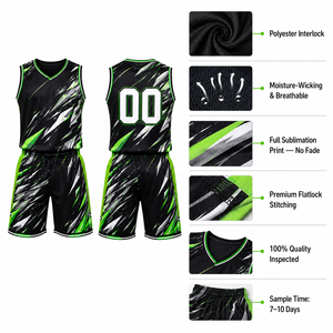 Ensemble maillot et short de basketball pour homme, col en V, sans manches, impression personnalisée de haute qualité, vêtements de sport respirants, toutes saisons - Product Image 4