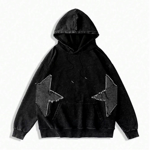 Élégant à la mode respirant hommes blanc lavage à l'acide en détresse fermeture éclair Hoodies 100% coton surdimensionné poids lourd conception personnalisée - Product Image 4