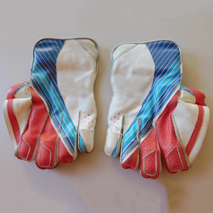 ถุงมือรักษาประตูสำหรับเล่นคริกเก็ตถุงมือรักษาความปลอดภัยสีขาวมีโลโก้เฉพาะตัว - Product Image 6