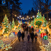 Installations lumineuses géantes pour l'entrée des attractions de Noël dans les parcs à thème, les centres commerciaux et les événements festifs
