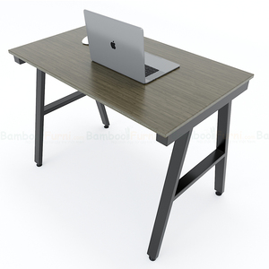BFAB001-100x60cm Bamboo Laptop <b>Desk</b> with Assembled Iron Legs <b>Folding</b> Computer Table for Home Office or School - Product Image 3