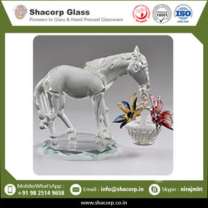 Cheval de style populaire avec plante Meilleur art et figurines en verre disponibles à la quantité en vrac - Product Image 2