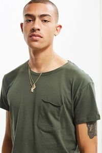 T-shirt col V en coton premium pour homme, coupe ample, personnalisable avec logo OEM/ODM, faible MOQ, directement de l'usine - Product Image 2